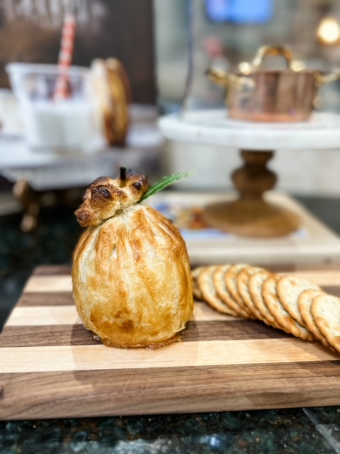Brie stuffed pear