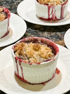 Fresh Homemade Cherry Crumble