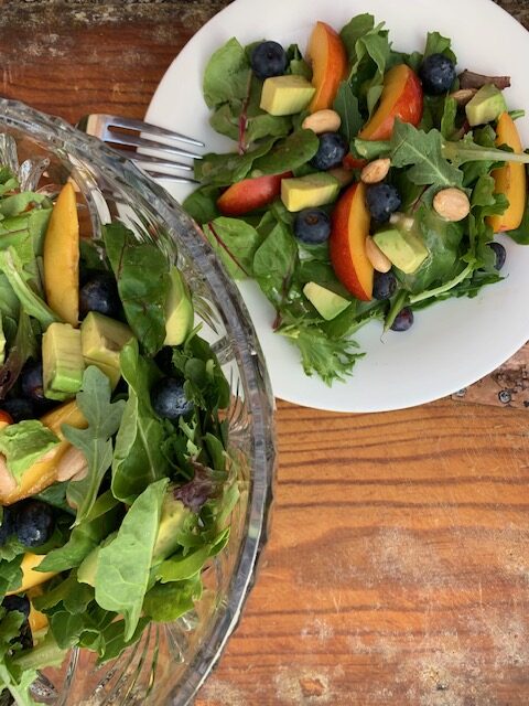 Peaches and Berry salad