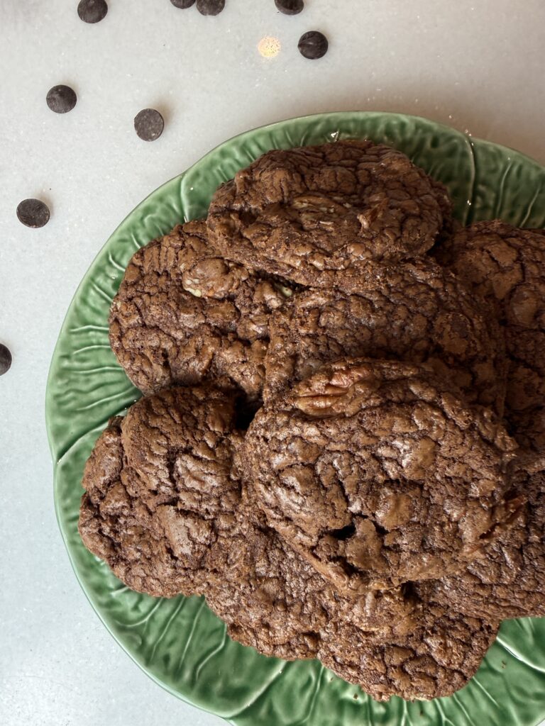 The Most Perfect Triple Chocolate Pecan Cookie. Ever.